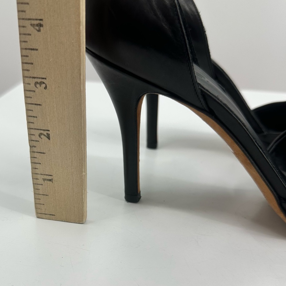 Vince Claire d'Orsay Pump Black Leather Womens 11 Pointed Toe 3.5" Heel - Picture 9 of 11